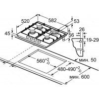 Варочная панель газовая Bosch PCH6A5B90R