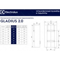 Водонагреватель электрический Electrolux EWH 50 Gladius 2.0 (плоский)