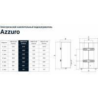 Водонагреватель электрический Zanussi ZWH/S 50 Azurro (плоский)