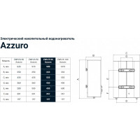 Водонагреватель электрический Zanussi ZWH/S 80 Azurro (плоский)