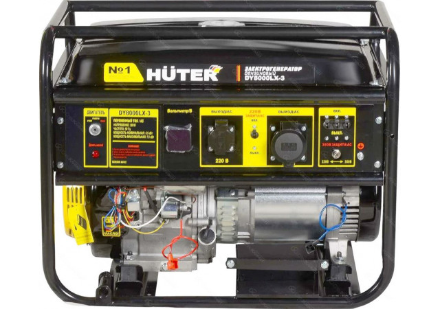 Генератор бензиновый HUTER DY8000LX-3 на 6,5 кВт, 64/1/28, заказать недорого с доставкой, низкая цена.