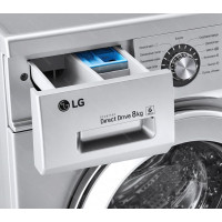 Стиральная машина LG F1296TD4 inverter, серебро/хром, 8кг