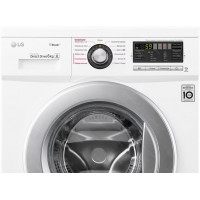 Стиральная машина LG F12M7NDS1 inverter, белый/серебро, 6кг, пар