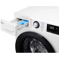 Стиральная машина LG F2V3PS6W inverter, белый/черный, 8кг, пар