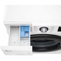 Стиральная машина LG F2V3PS6W inverter, белый/черный, 8кг, пар