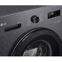 Стиральная машина LG F2Y1WS6J inverter, серый/черный, 6,5кг, пар