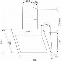 Вытяжка наклонная Exiteq EX-1025 black