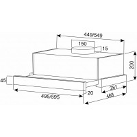 Вытяжка встраиваемая Exiteq EX-1075 inox